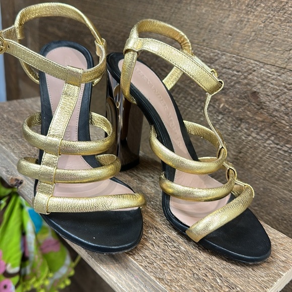 Alexander McQueen - Sandal pelle s. Cuoio gold - Picture 3 of 8